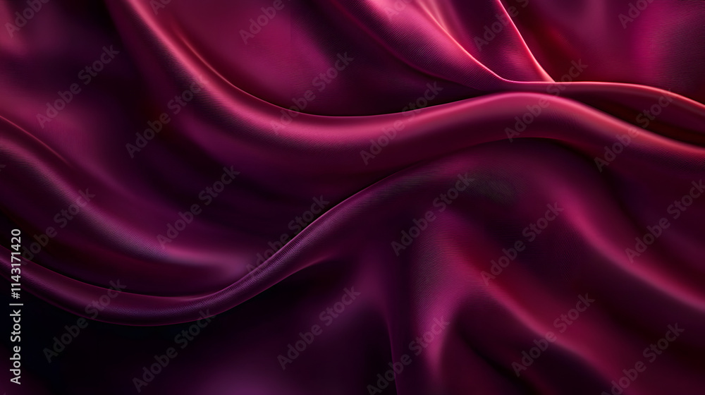 Obraz premium A sumptuous burgundy silk texture creates an elegant and luxurious background, perfectly suited for fashion, beauty, and romantic design concepts. Luxury love and rich fabric.&nbsp;