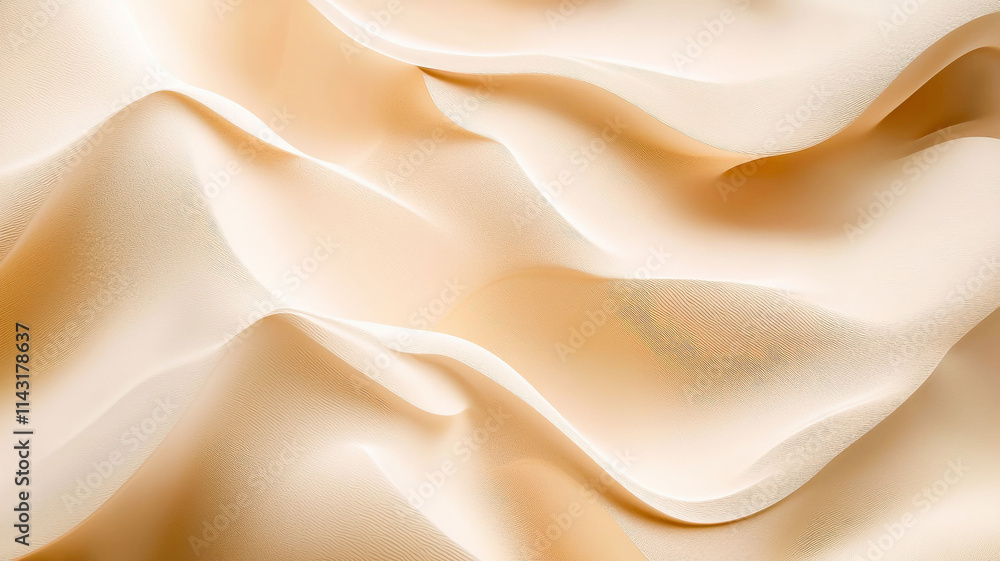 Obraz premium Abstract sand dune patterns with subtle beige gradients and gentle textures, evoking a serene desert vacation feel that is calming and relaxing.