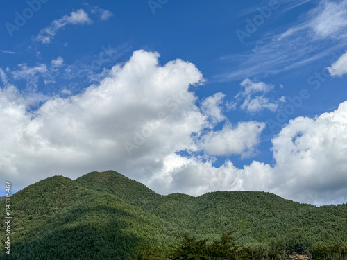 clouds over the mountains
