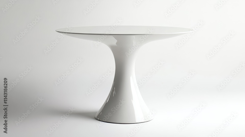 Modern Glossy White Round Table Design Modern Glossy White Round Table Design