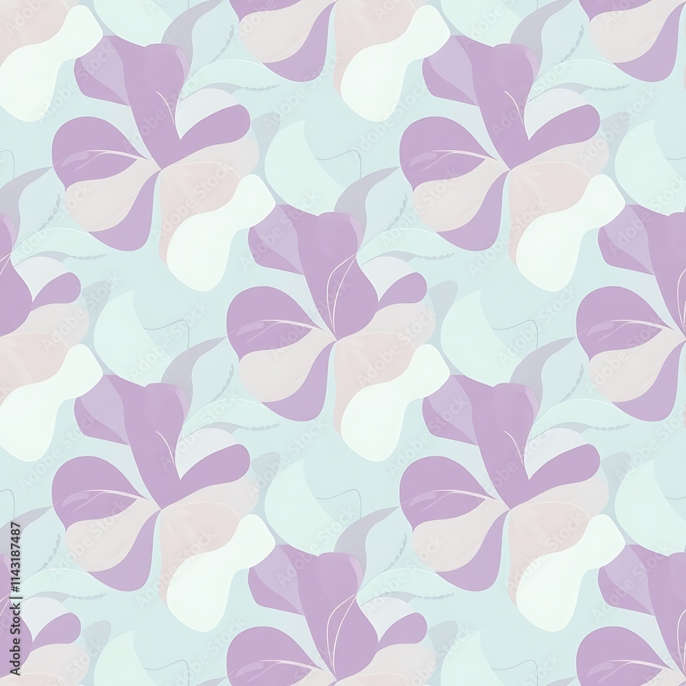 Abstract Floral Pattern: Lavender blooms dance across a soft blue backdrop in this seamless, abstract floral pattern, perfect for adding a touch of whimsical elegance to any design project. Abstract Floral Pattern: Lavender blooms dance across a soft blue backdrop in this seamless, abstract floral pattern, perfect for adding a touch of whimsical elegance to any design project.