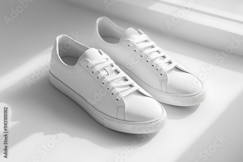 Wallpaper Mural Pair of stylish white sneakers Torontodigital.ca