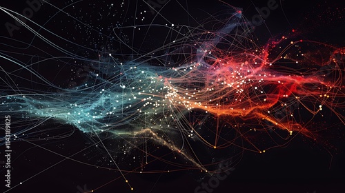 A high-tech data analysis system tracking unusual activity in a networka??s data flow photo