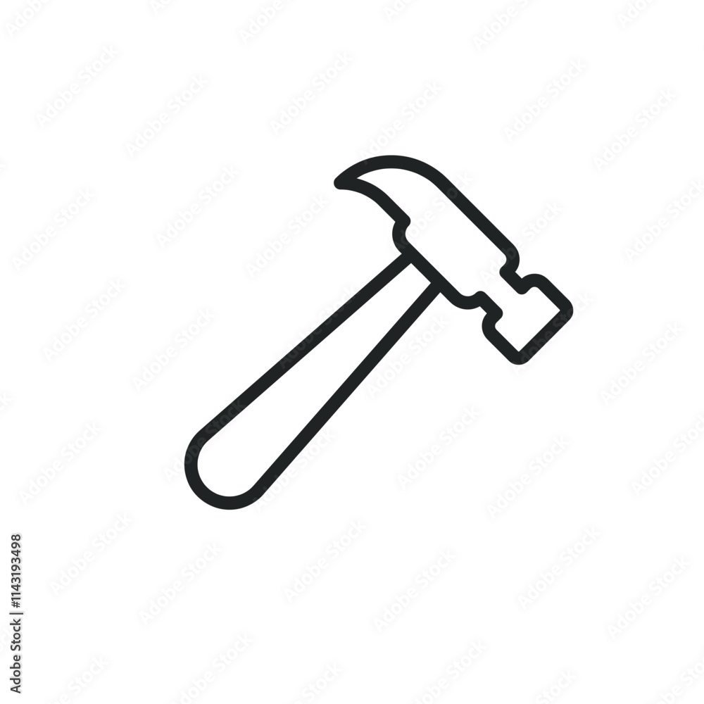 Screwdriver and hammer tool thin line icons. Editable stroke and Perfect pixel on transparent background Screwdriver and hammer tool thin line icons. Editable stroke and Perfect pixel on transparent background