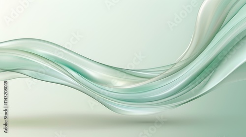 Immerse in the elegance of fluid lines and a soft gradient that harmonizes perfectly with a sleek glass wave design.