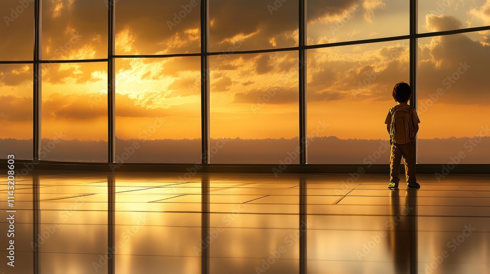silhouette of a person with a suitcase at sunset silhouette of a person with a suitcase at sunset
