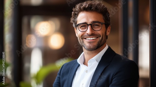 Wallpaper Mural mature businessman looking directly at the camera, exuding confidence, professionalism, and leadership in a corporate setting Torontodigital.ca