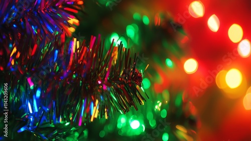 Wallpaper Mural A colorful, shimmering tinsel curtain that dances with rainbow hues Torontodigital.ca