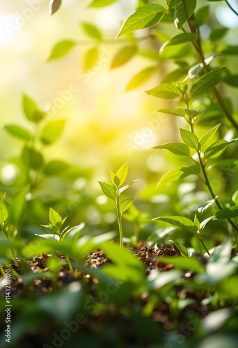 Concept of green energy and protect enviroment nature. Green pla, with white tones