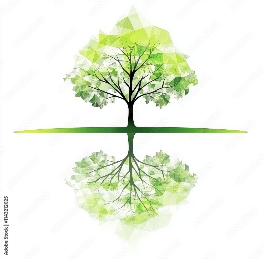 Obraz premium green tree isolated on white