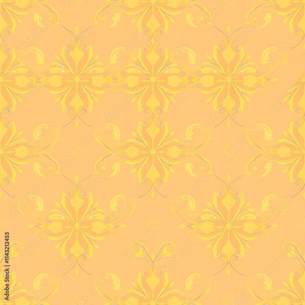 Golden Damask Seamless Pattern Golden Damask Seamless Pattern
