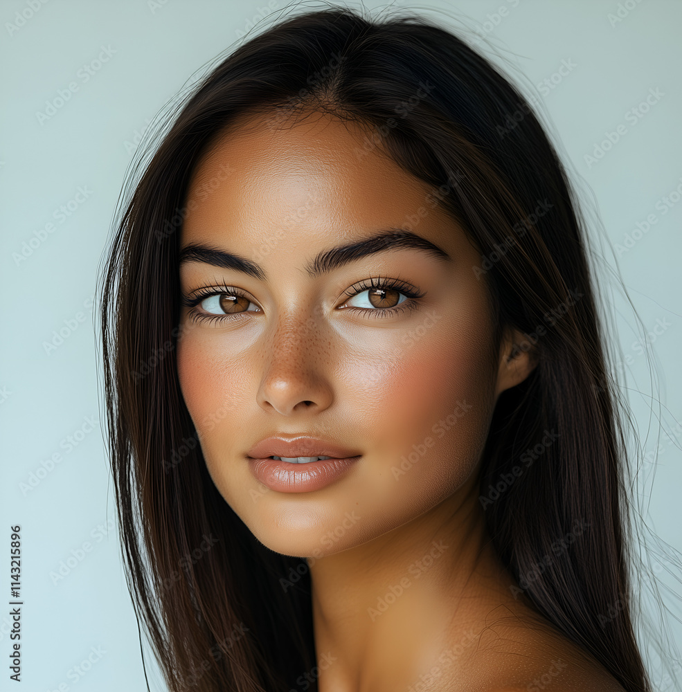 portrait of an attractive woman with smooth, healthy clear skin on her face portrait of an attractive woman with smooth, healthy clear skin on her face