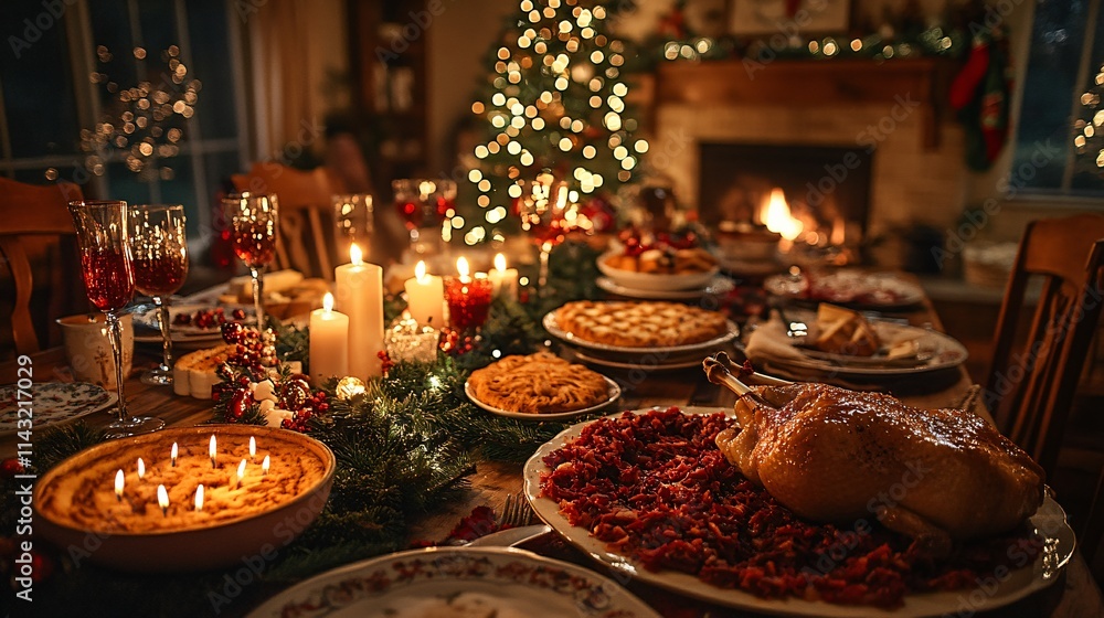 Naklejka premium Traditional german christmas foods