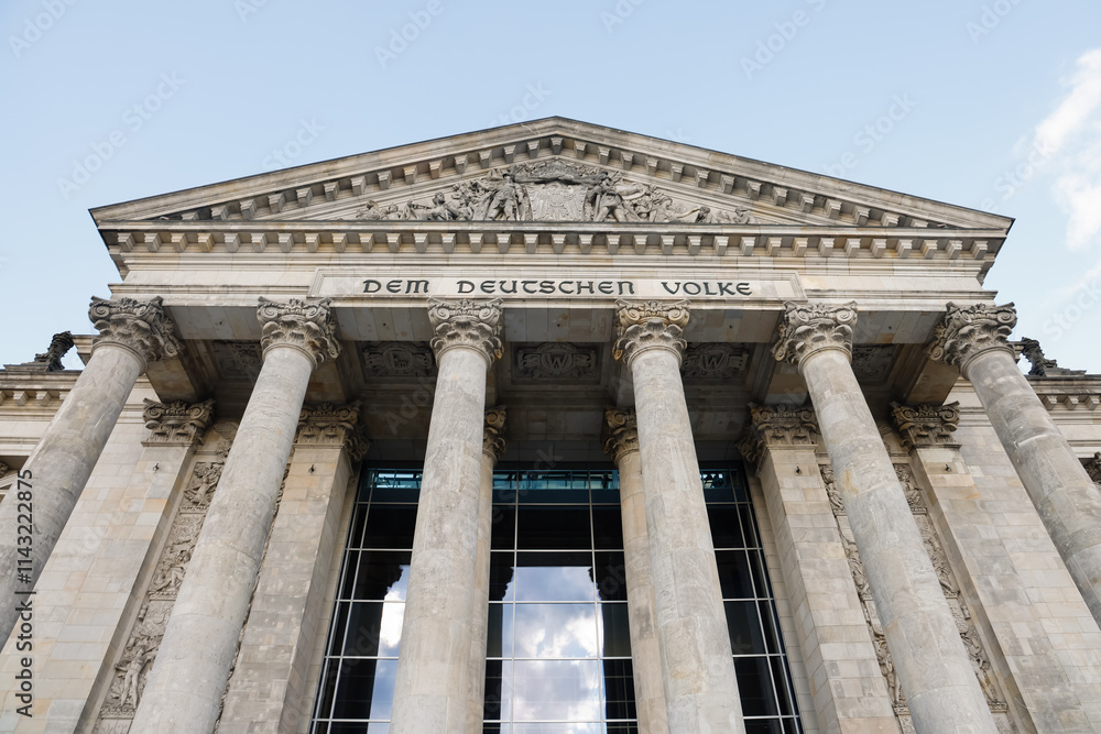 Fototapeta premium Photo of the Reichstag building in Berlin, Germany.