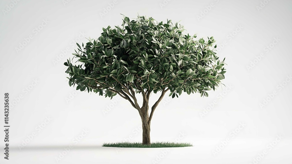 Money Tree on White Background 16k Resolution Ultra