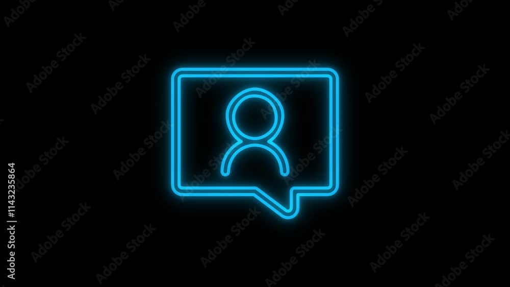 Glowing neon member sign animation on a black background. Glowing neon member sign animation on a black background.
