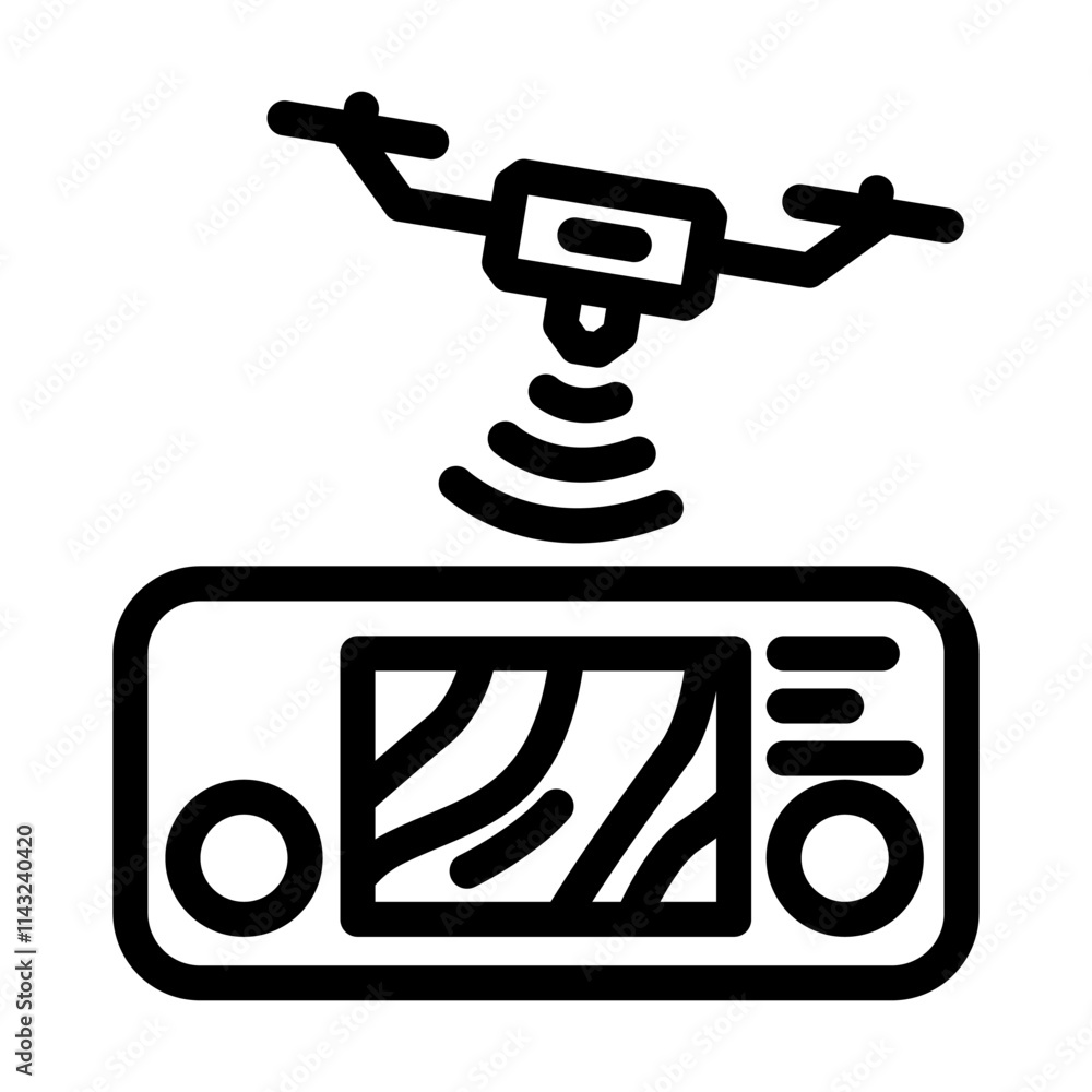 thermal imaging camera aerial vehicle line icon vector. thermal imaging camera aerial vehicle sign. isolated contour symbol black illustration thermal imaging camera aerial vehicle line icon vector. thermal imaging camera aerial vehicle sign. isolated contour symbol black illustration