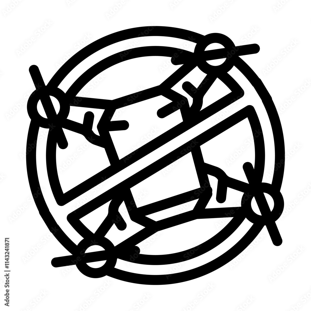 drone safety aerial vehicle line icon vector. drone safety aerial vehicle sign. isolated contour symbol black illustration drone safety aerial vehicle line icon vector. drone safety aerial vehicle sign. isolated contour symbol black illustration