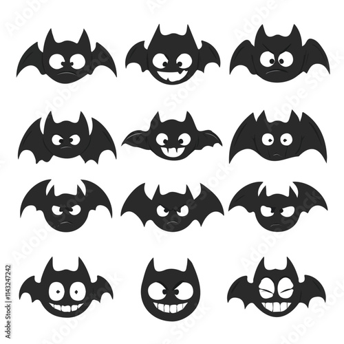 Canvas Print set of animals head vector style