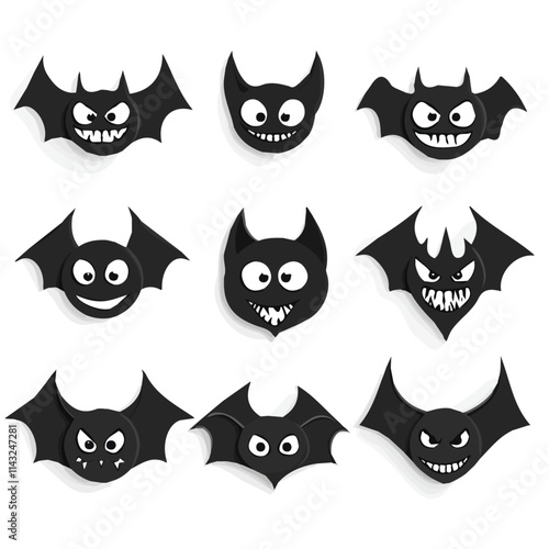 Photography set of animals head vector style