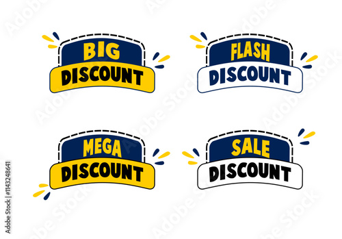 Sale banner collection Special sale mega sale badge design label design banner design for marketing program or promotion