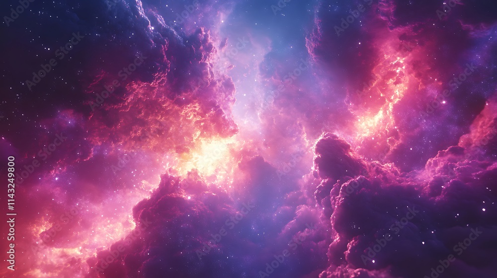 Obraz premium Exploring cosmic nebulas celestial wonders in space digital art