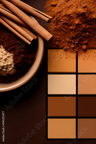 Elegant Display of Warm Brown Gradient - From Dark Coffee to Light Caramel photo