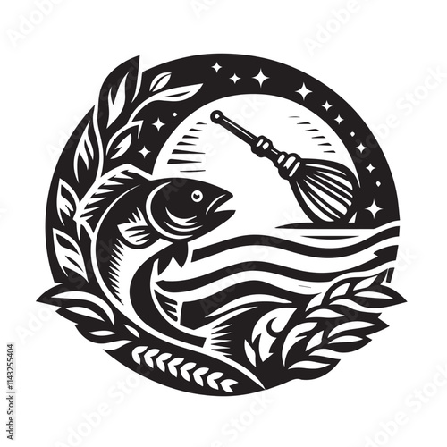 fisherman logo illustration