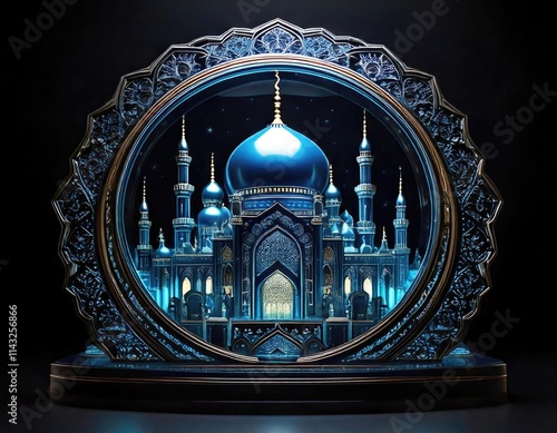 Blue Mosque Miniature, Architectural Model, Islamic Architecture photo