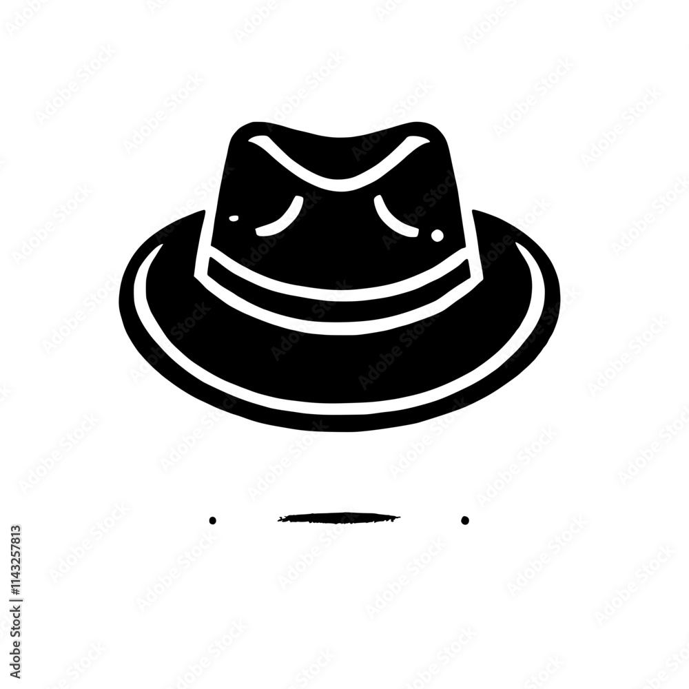 Fototapeta premium Classic Fedora Hat Icon