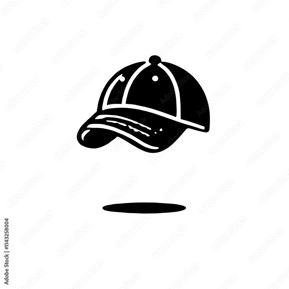 Fototapeta premium Classic Baseball Cap Silhouette