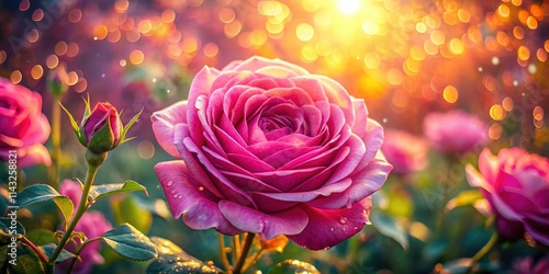 Kazanlak Valley's surreal pink rose, a close-up of oil-bearing Rosa Damascena, captivates.