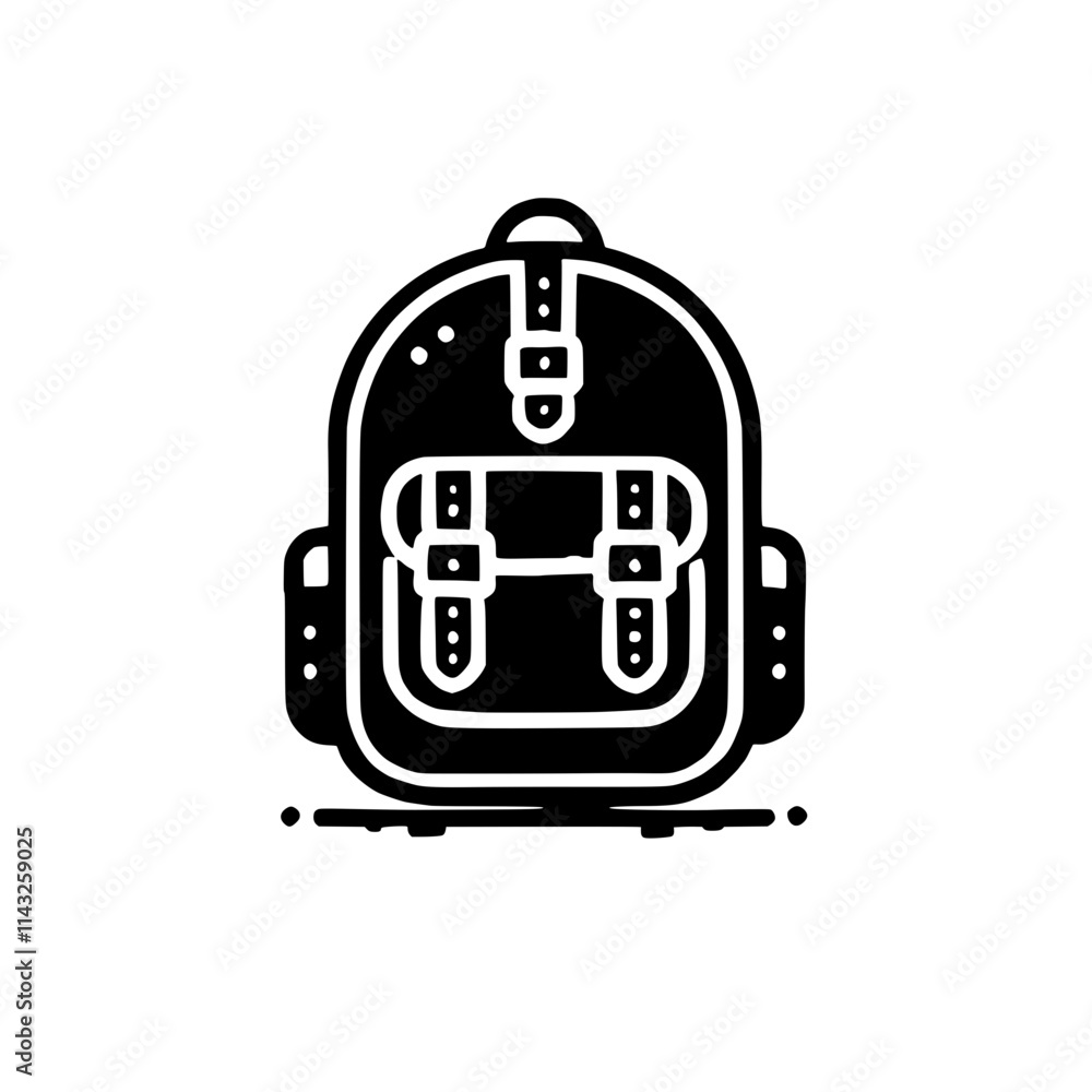 Fototapeta premium Adventure Awaits: Stylish Backpack Icon 