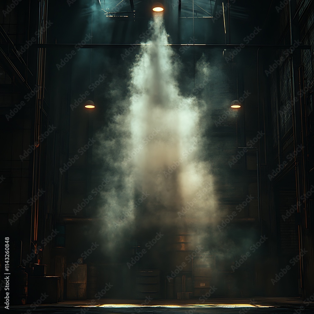Steam clouds around industrial cooling tower high resolution image Steam clouds around industrial cooling tower high resolution image