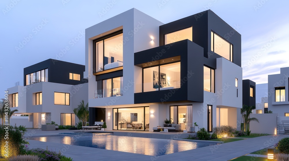Stylish Minimalist Villa with Balcony Terrace and Pool Stylish Minimalist Villa with Balcony Terrace and Pool