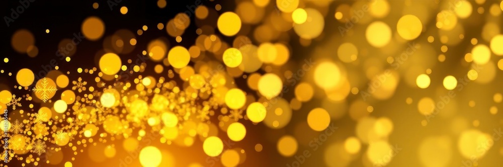 Gold glitter particles scattered on a dark background creating a sparkling effect, decoration, abstract, festive Gold glitter particles scattered on a dark background creating a sparkling effect, decoration, abstract, festive