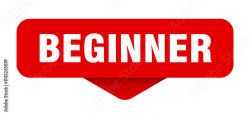 BEGINNER banner, button, sticker, label