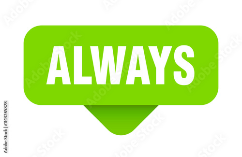 ALWAYS banner, button, sticker, label