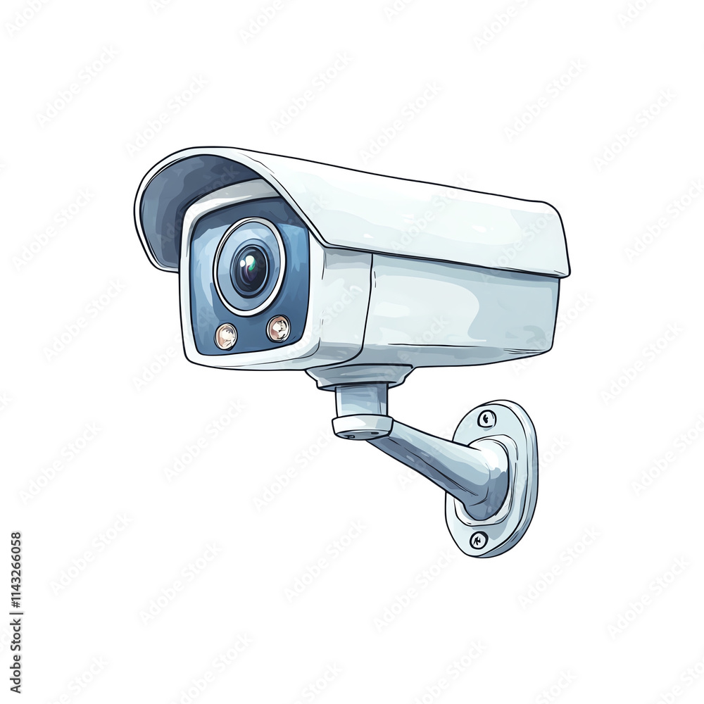 Surveillance camera, isolated on transparent background. Surveillance camera, isolated on transparent background.