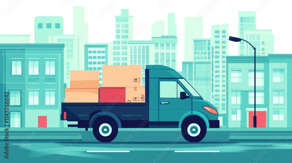 delivery services flat design side view e-commerce cartoon drawing vivid delivery services flat design side view e-commerce cartoon drawing vivid