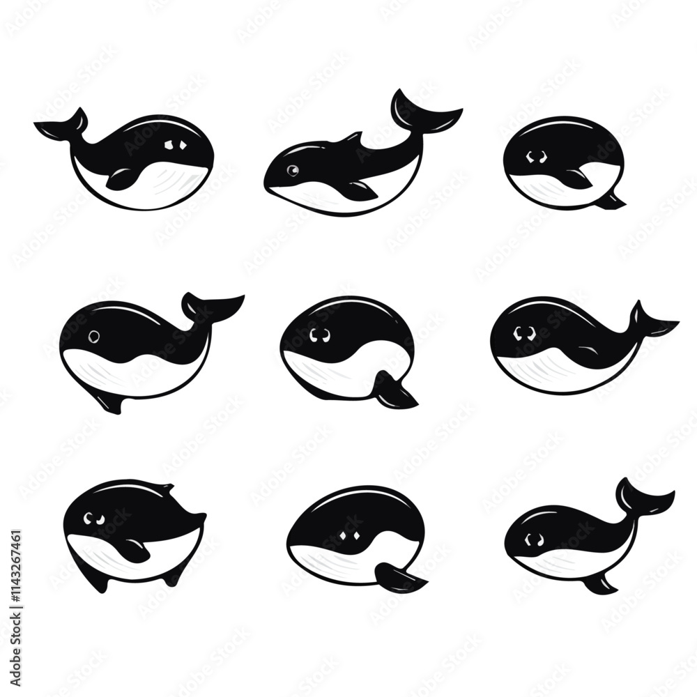 set of animals head vector style set of animals head vector style