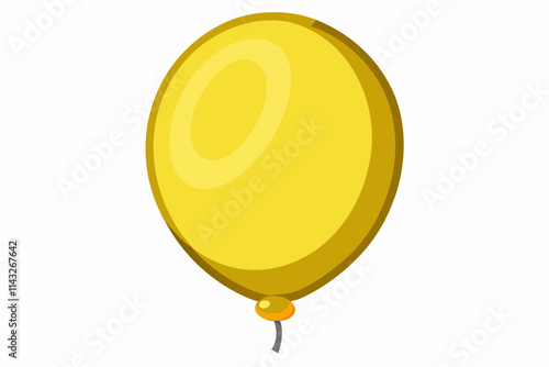  color balloon with path. Inflatable balloon isolated on white background vector illustration 