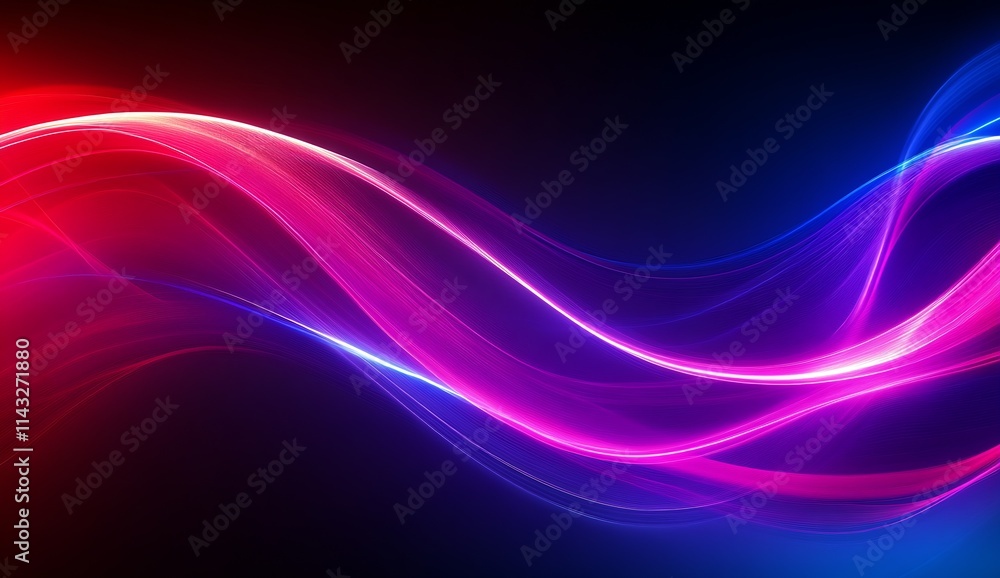 Dynamic Abstract Background with Vibrant Pink and Blue Waving Lines : Generative AI Dynamic Abstract Background with Vibrant Pink and Blue Waving Lines : Generative AI