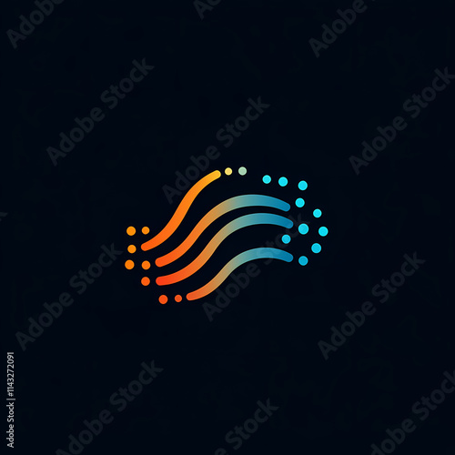 Wallpaper Mural Minimalist vector logo design of data visualization pulse Torontodigital.ca