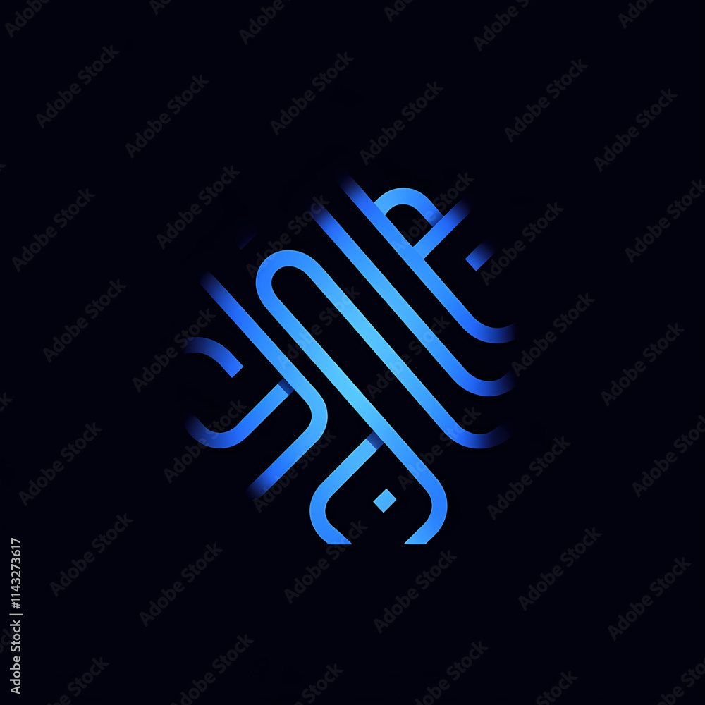 Minimalist vector logo design of future mobility pattern Minimalist vector logo design of future mobility pattern