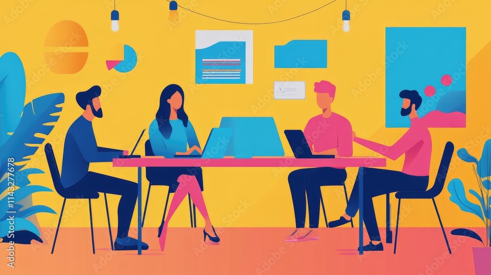 startup funding flat design front view entrepreneurship animation Triadic Color Scheme startup funding flat design front view entrepreneurship animation Triadic Color Scheme
