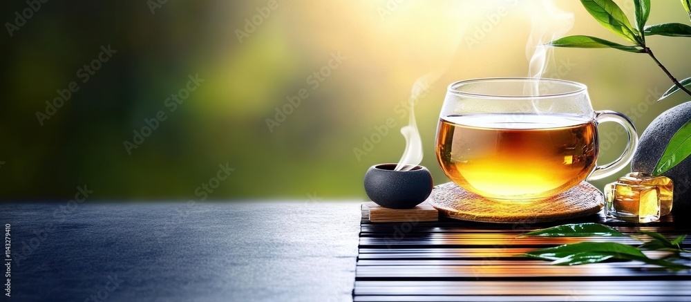 Zen Garden Teatime: Relaxing with a Hot Cup of Tea Zen Garden Teatime: Relaxing with a Hot Cup of Tea
