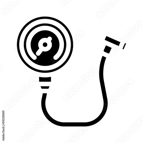 fuel pressure gauge glyph icon vector. fuel pressure gauge sign. isolated symbol illustration