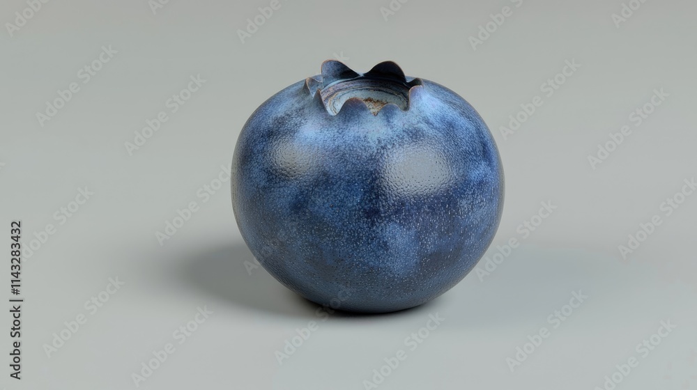 A realistic depiction of a blue blueberry with detailed texture and shading. A realistic depiction of a blue blueberry with detailed texture and shading.