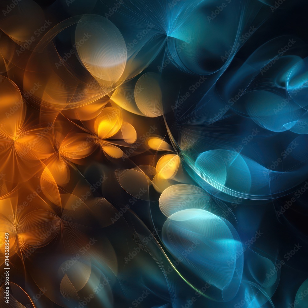 Abstract spotlight patterns with soft, circular highlights. Abstract spotlight patterns with soft, circular highlights.